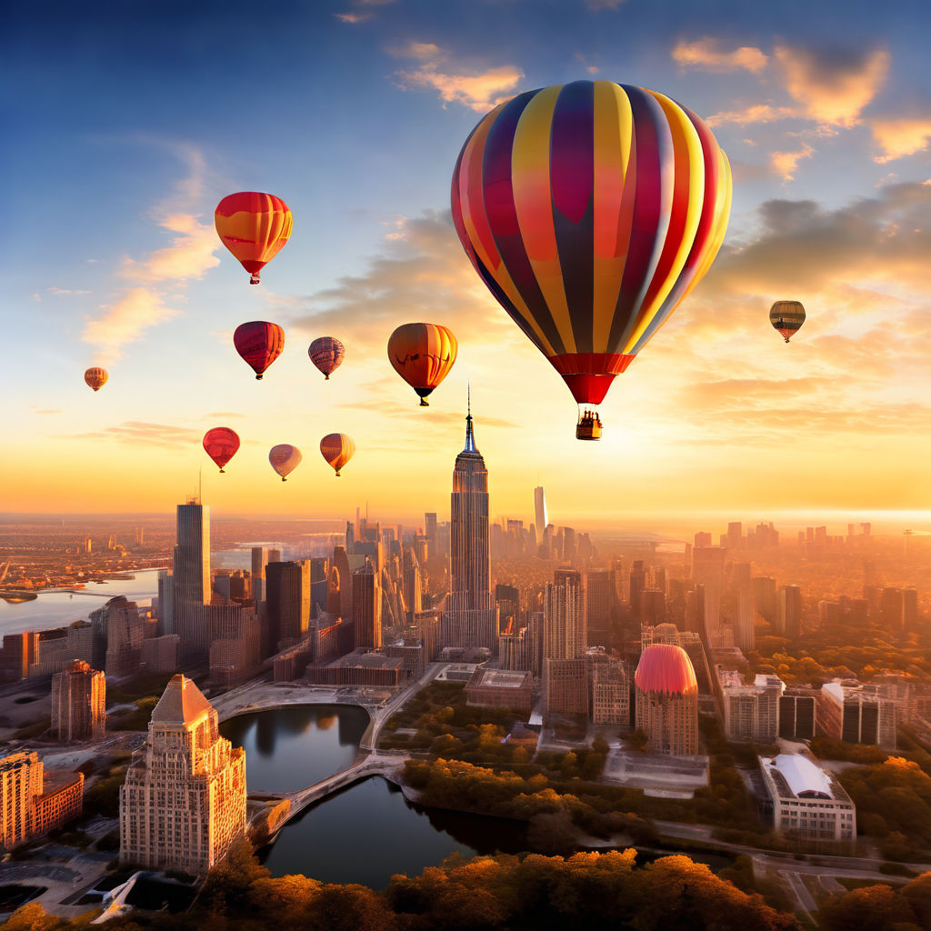 5. Hot Air Ballooning over the City Skyline: